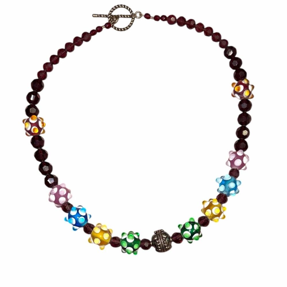 Artisan Handmade Lampwork Beaded Choker Necklace